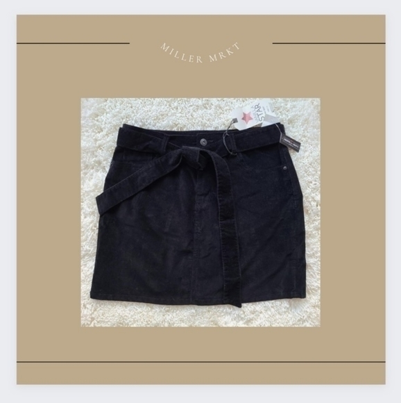 Vanilla Star Dresses & Skirts - Belted Vanilla Star‎ Black Mini Skirt